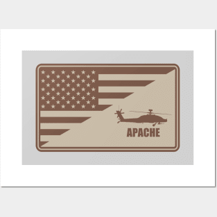 AH-64 Apache Desert Patch (Small logo) Posters and Art